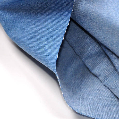 Indigo Blue 5.0 oz 100% Cotton Denim Chambray Fabric,56 Inches Wide, by Two Yards(72inch Length) Deep Col(Middle 2Y)...