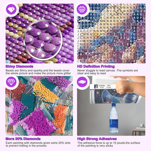 HEIBAGO Astro Cat Diamond Painting Kits for Adults, 5D DIY Cat Diamond Art Kits with Full Drill Gems, Premium Diamond Dots Set for Relaxation and ...