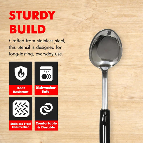 Chef Craft Select Heavy Duty Basting Spoon, 12 inch, Stainless Steel...