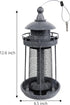 Twinkle Star Wild Bird Feeder Hanging for Garden Yard Outside Decoration, Panorama Gazebo Birdfeeder, Lighthouse Shaped, Grey...