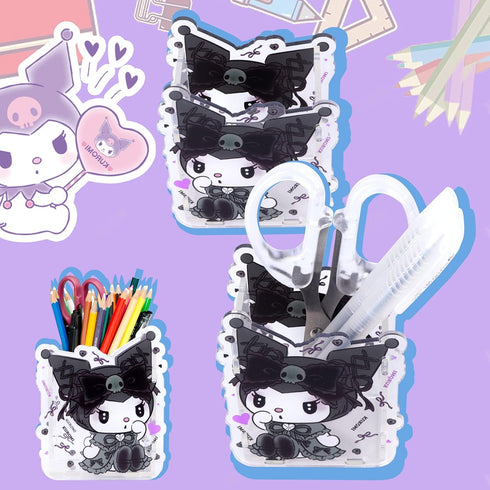 Anime Kuromi Desktop Desk Office Supplies Container Ceramics Pen Holder for Desk Cute Pencil Cup Pot Makeup Brush Holder Mini Box S...
