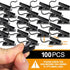 Teenitor 100 Pack Small Curtain Clips Curtain Hooks for Outdoor String Lights, Stainless Steel Clips for Hanging Curtain Hooks for Drapes, Black...