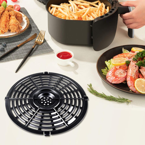 Air Fryer Grill Pan for Power XL 5QT, 8.7'' 5QT Round Non-Stick Replacement Tray Rack Parts Accessories, Dishwasher Safe...