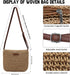 Straw Clutch Bags for Women Shoulder Bag Crossbody Bag Summer Beach Straw Bag Hand-Woven...
