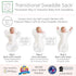 SwaddleDesigns Transitional Swaddle Sack, Arms Up Half-Length Sleeves & Mitten Cuffs, Swaddle for Newborn Transition to Baby Sleep Sack Wearable B...