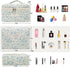 3PCS Quilted Makeup Bag Set, Floral Cute Cotton Quilted Makeup Bag Set, Extra Large Small Travel Essential Pouch Cosmetic Bag Organizer Aesthetic ...