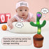 Dancing Cactus Toy with Music, Lights - Talking, Recording, Repeating Mimic Toy for Babies, Toddlers - Cute Green Cacti Stuffed Plush w/120 Songs,...