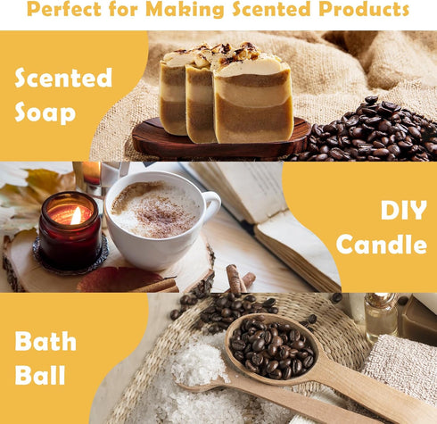 Fragrance Oil for Candle & Soap Making, Holamay Coffee Shop Premium Aromatherapy Essential Oils for Diffuser - Espresso, Cafe Mocha, Chocolate, Al...