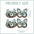 Cat Jeans Button Pins, Detachable Jean Button for Loose Jeans No Sewing Adjustable Buttons for Jeans Pant Clips for Waist Tightener (Grey)...