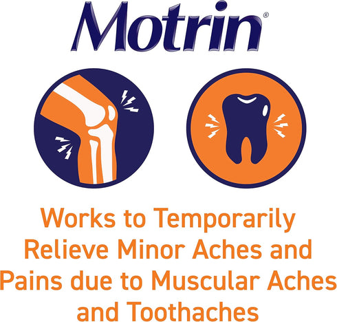 Motrin IB, Ibuprofen 200mg Tablets for Fever, Muscle Aches, Headache & Back Pain Relief, 100 ct....