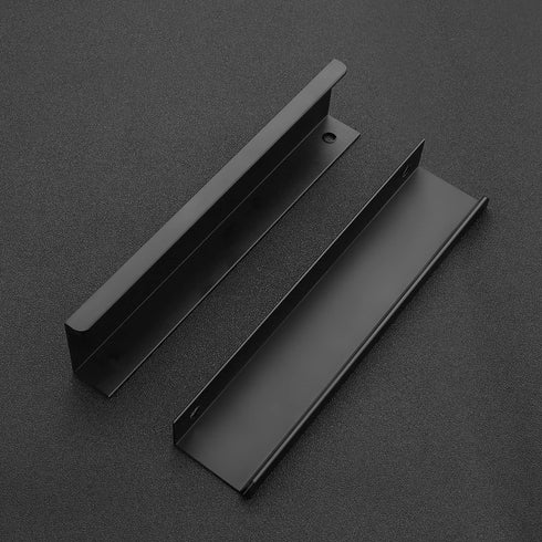 Ravinte 10 Pack Finger Pulls for Cabinets 150mm/5.9" Length Black Edge Pulls Matte Black Finger Cabinet Pulls Concealed Handles for Kitchen Drawer...