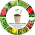 Peat Pots for Seedlings 3.15 Inch, Biodegradable Round Seed Starter Pots with 10 Plant Labels for Garden Germination, Nursery Pot with Drainage Ho...