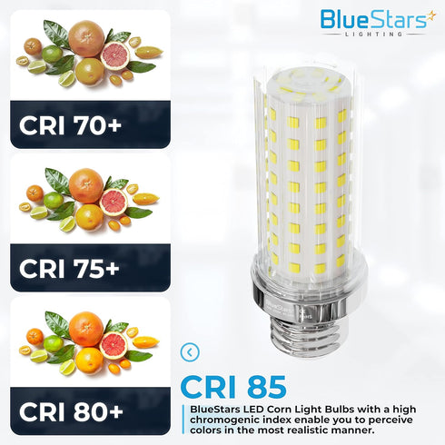 BlueStars SUPER BRIGHT 4 Packs 20W E26 E27 LED Corn Light Bulbs, 150W Equivalent 6500K Cool Daylight White 1600 lumens Non-dimmable for Home Garag...