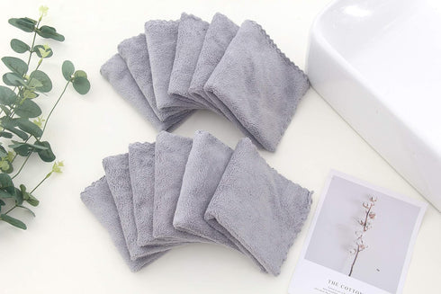 Soft 12 Pack Baby Washcloths - Extra Absorbent Wash Clothes for Newborns, Infants and Toddlers - Suitable for Baby Skin and New Born - Microfiber ...