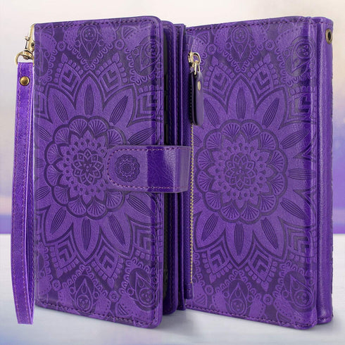 Harryshell Detachable Magnetic Zipper Wallet Leather Case with Cash Coin Pocket 12 Card Slots Holder Wrist Strap Lanyard for Samsung Galaxy A32 5G...