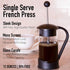 Clever Chef French Press Coffee Maker, Maximum Flavor Coffee Brewer with Superior Filtration, 2 Cup Capacity, Black...