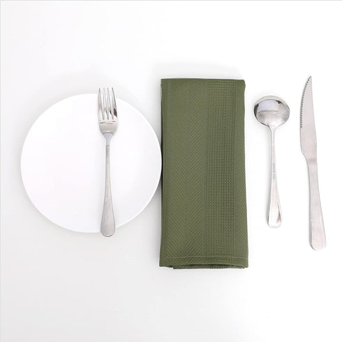 Randall Waffle Stripe Napkin Set of 4 (19“×19"), Solid Washable for Holiday Dining, Wedding or Party, Sage...