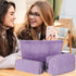 3 Pack Corduroy Makeup Bags, Travel Cosmetic Bags Cute Makeup Bags Corduroy Cosmetic Pouch with Zipper Preppy Skincare Bags Washable Portable Toil...