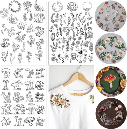 Osheng 108pcs Hand Sewing Stabilizers Water Soluble Stabilizer Self Adhesive Tear Away Embroidery Stabilizers Away Machine Embroidery Stabilizers ...