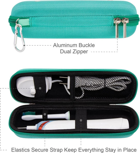 Electric Toothbrush Travel case, Fits for Oral-B Pro 500/600/650/1000/1500/2000/3000/3500/5500/Pro-Health, Smart 1500/3000/5000, Genius X Limited/...