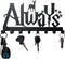 Decorative Metal Key Hooks | Key Holder | Always Sign | Wall Mounted Key Hooks...
