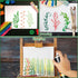 35 Pack Leaf Stencils for Painting on Wood, Leaves Vine Stencil Spring Nature Template for DIY Craft Wall Fabric Rock Chalkboard Sign School Scrap...