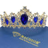Baroque Royal Queen Crowns and Tiaras for Women,Crystal Rhinestone Costume Party Festival Wedding Tiaras Headbands (Blue)...