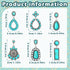 BBTO 6 Pairs Turquoise Oval Earrings Turquoise Bohemian Dangle Boho Cowboy Leather Vintage Earrings Leather Wood Teardrop Earrings Aztec Pattern T...