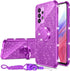 nancheng for Samsung A53 5G Phone Case, Case for Galaxy A53 5G Luxury Cute Soft TPU Glitter Cover for Girls Women with Ring Kickstand Shockproof P...