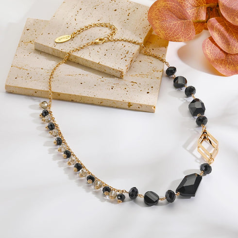 Bocar Statement Necklace for Women Trendy, Crystal Beaded Collar Necklace for Women Fashion Handmade Bib Costume Jewelry Gift...