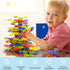 Stack-a-Rainbow-Tree Plastic Stacking Blocks 70 Piece, Balance Game Building Toys for Kids Ages 3-8, Preschool Kindergarten Educational Montessori...