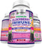 FRESH HEALTHCARE Elderberry Capsules - High Potency Black Elderberry with Zinc and Vitamin C - Premium Elderberry Vitamins for Adults - 3 in 1 Imm...