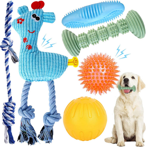 Puppy Toy for Teething Soft & Durable 6-pack Dog Chew Squeaky Toys for Small and Medium Dogs Suitable for 2-8 Months Puppies’ Teething Small Dog T...