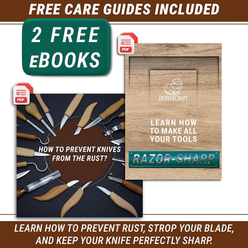 BeaverCraft Wood Carving Detail Knife C15 1.4" Whittling Knife for Detail Woodcarving Craft Knife - Chip Carving Knife Wood Carving Tools for Begi...