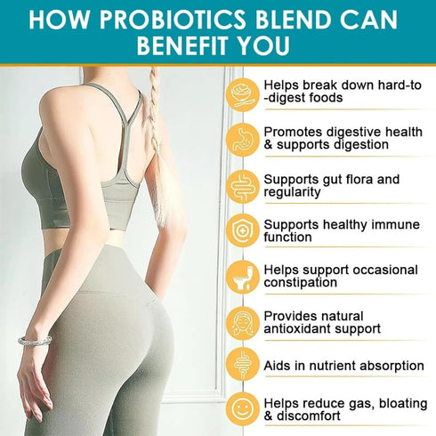 Probiotics 120 Billion CFU-36 Strains + Organic Prebiotics Complex + Digestive Enzyme Complex + Fruit & Veggie Complex, Ultimate Gut Health Suppor...