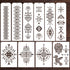 AFRITEE Aztec Stencils for Painting - 10 Pcs Aztec Themed Reusable Painting Stencils Set, Reusable DIY Journal Crafts Templates for Home Canvas, F...