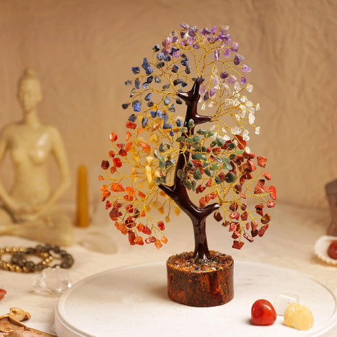 7 Chakra Tree of Life - Crystal Tree for Positive Energy - Healing Crystals and Stones - Birthday Gifts for Women, Home Office Decor -10-12"...