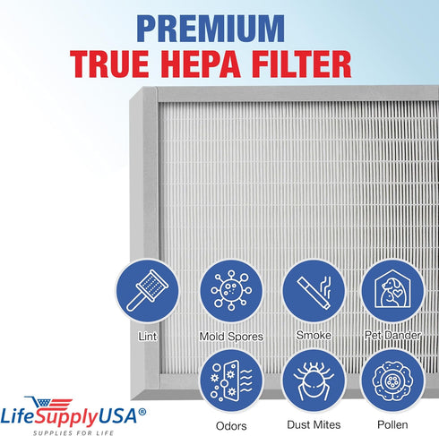 LifeSupplyUSA HEPA Filter Replacement Compatible with Idylis Air Purifiers IAP-10-280, Model # IAF-H-100D...