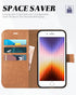 TUCCH Case Wallet for iPhone SE 2022 5G/Phone 7/8/SE 2020, PU Leather Flip Folio with Card Slot Stand Magnetic TPU Shockproof Inner Shell Compatib...