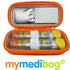 Double Epipen Carry Case - Hardcase Insulated Medication Bag - Bright Orange Epipen Holder, Highly Visible and Noticeable Medical Case for Emergen...