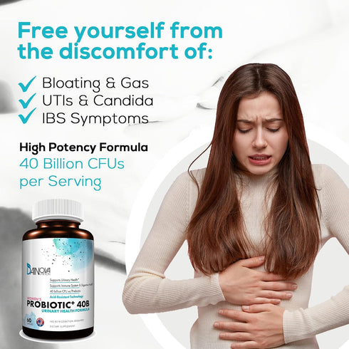 Probiotics for Women Vaginal Health, Urinary Tract Health, Yeast Infection & UTI I 40 Billion CFU Active Prebiotics and Probiotics for Women I She...