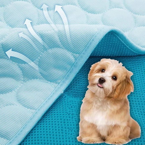 Dog Cooling Mat Cooling Pad Summer Pet Bed for Dogs Cats Kennel Pad Breathable Pet Self Cooling Blanket Dog Crate Sleep Mat Machine Washable...