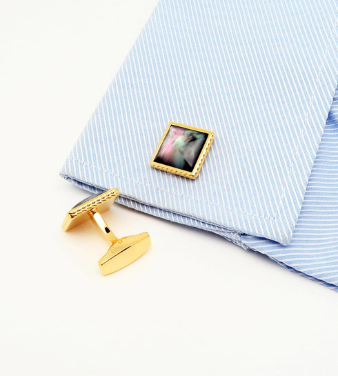 Square Abstract Pattern Cufflinks for Men with Gift Box Novelty Colorful Men's Cuff Links for Wedding Daily Office Shirt Party Birthday Anniversar...