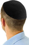 Hand Made 100% Cotton DMC Hand Knitted Kippah Hat from Israel, Hats for Men, Yarmulke Hat, Kippah for Men and Kids (Black, 19cm-7.5inch-Flat)...