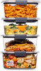 Rubbermaid Brilliance BPA Free Airtight Food Storage Containers with Lids, Set of 4 (4.7 Cup) Ideal for Lunch, Meal Prep, and Leftovers...