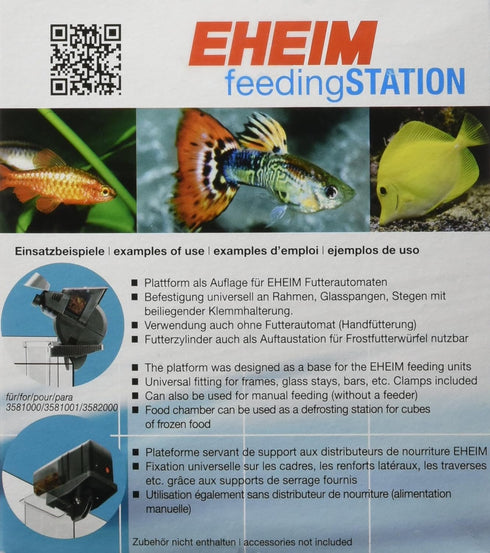 Eheim Feeding Station, 4.00 x 2.00 x 5.00 inches, Model: 4001020 Black...