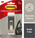 Command Large Modern Reflections Metal Hook, Brushed Nickel, 1-Hook, 2-Strips, Decorate Damage-Free...