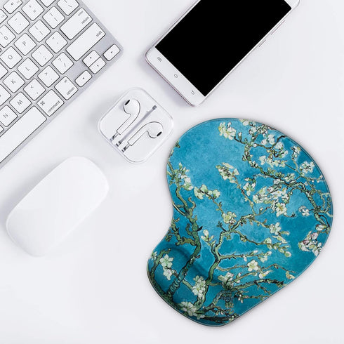 Non Slip Gel Mouse Pad Wrist Support Wrist Rest for Office, Computer, Laptop & Mac - Comfortable & Lightweight for Easy Typing & Pain Relief-Ergon...