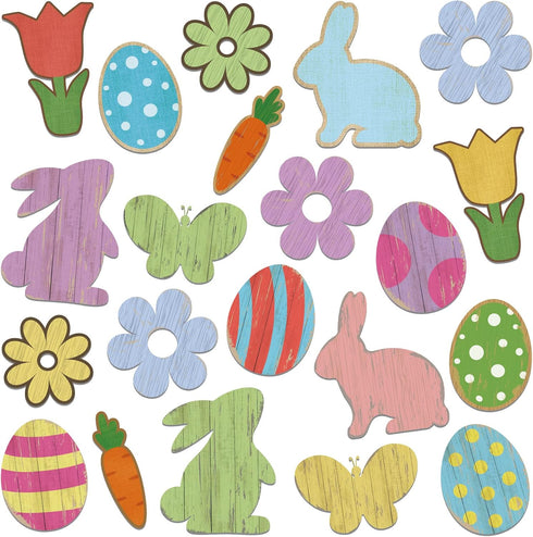 Eaasty 60 Pcs Easter Bulletin Board Decorations Religious Spring Bulletin Board Sweet Classroom Spring Easter Cutouts Including Butterfly Rabbit C...