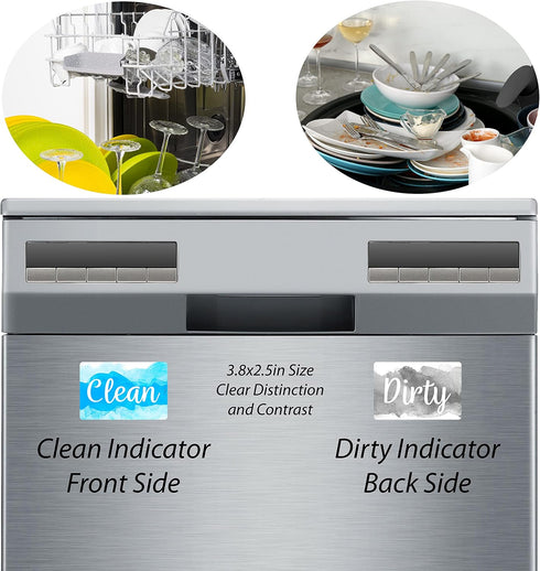 Brothers Bench Blue & Gray Dishwasher Magnet Clean Dirty Sign, Clean Dirty Magnet for Dishwasher, Universal Dishwasher Refrigerator Magnet for Kit...